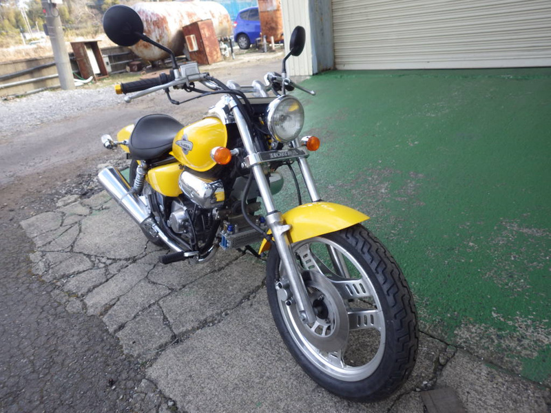 【売却済】希少！イエローのマグナ50！ボアアップ75cc不動車 静岡県のマグナ50の中古が安い！激安で譲ります・無料であげます