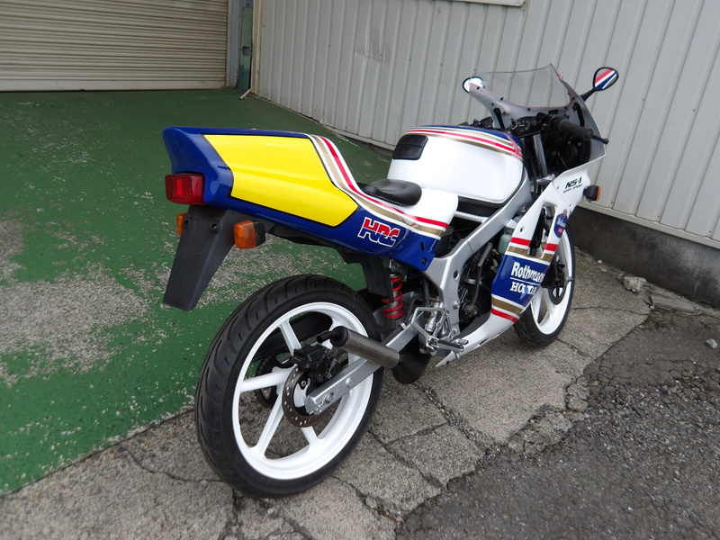 HONDA NS-1-2 白/赤 エンジン始動動画 自賠責保険で乗れます 半額配送キャンペーン 期間限定 現状渡し諸経費￥0- 横浜 P-Yard ホンダ NS－1 2サイクル 前後タイヤ新品交換 新規自賠責保険2年付